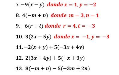 3ra. Clase de ÁLGEBRA- simplificar expresiones