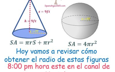 7ª Clase de GEOMETRÍA – Despejar formulas